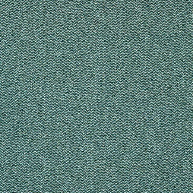 Muted seagreen textile with fine pale-thread herringbone weave and softly textured surface