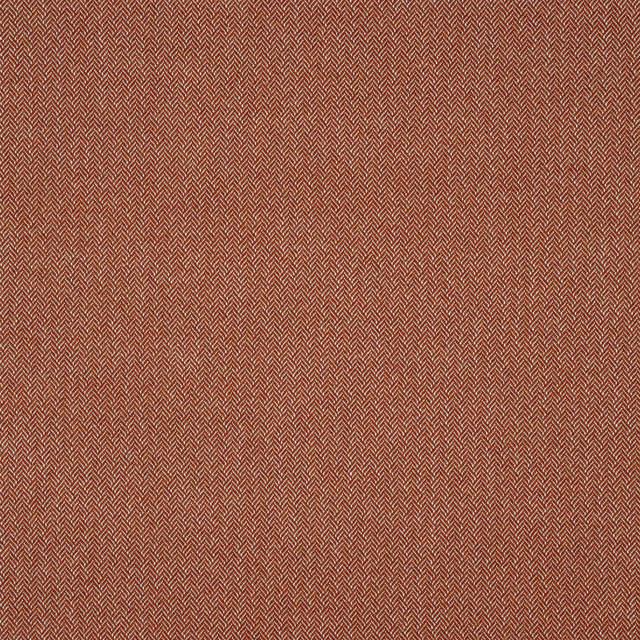 Warm terracotta Faroe fabric with a fine pale herringbone weave and flecked texture