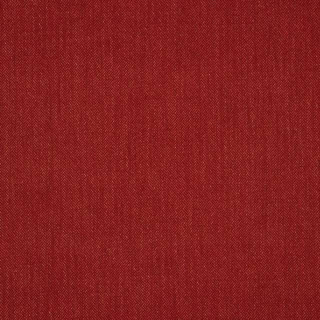 Deep tomato-red Faroe fabric with a fine, tonal herringbone weave