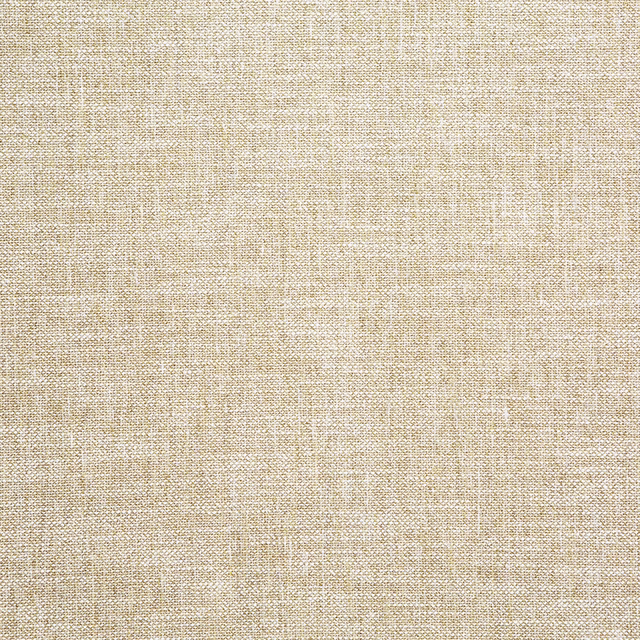 Close view of warm butterscotch beige woven fabric with subtle cream flecks