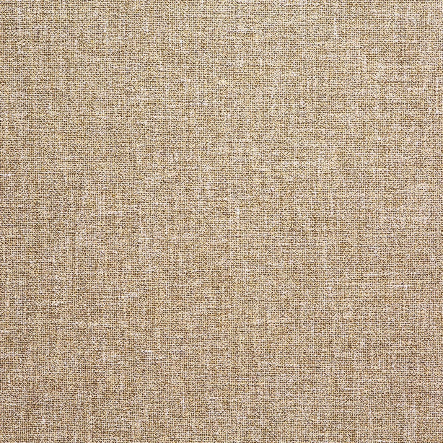 Close-up of warm maize-tan woven fabric with cream flecks and subtle brown slubs