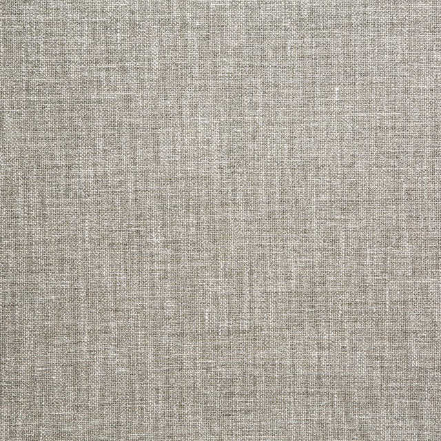 Close view of warm mouse taupe fabric with a fine slubbed crosshatch weave
