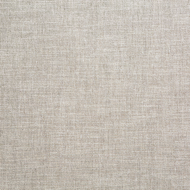 Pale greige woven fabric with fine oatmeal and cool grey flecks