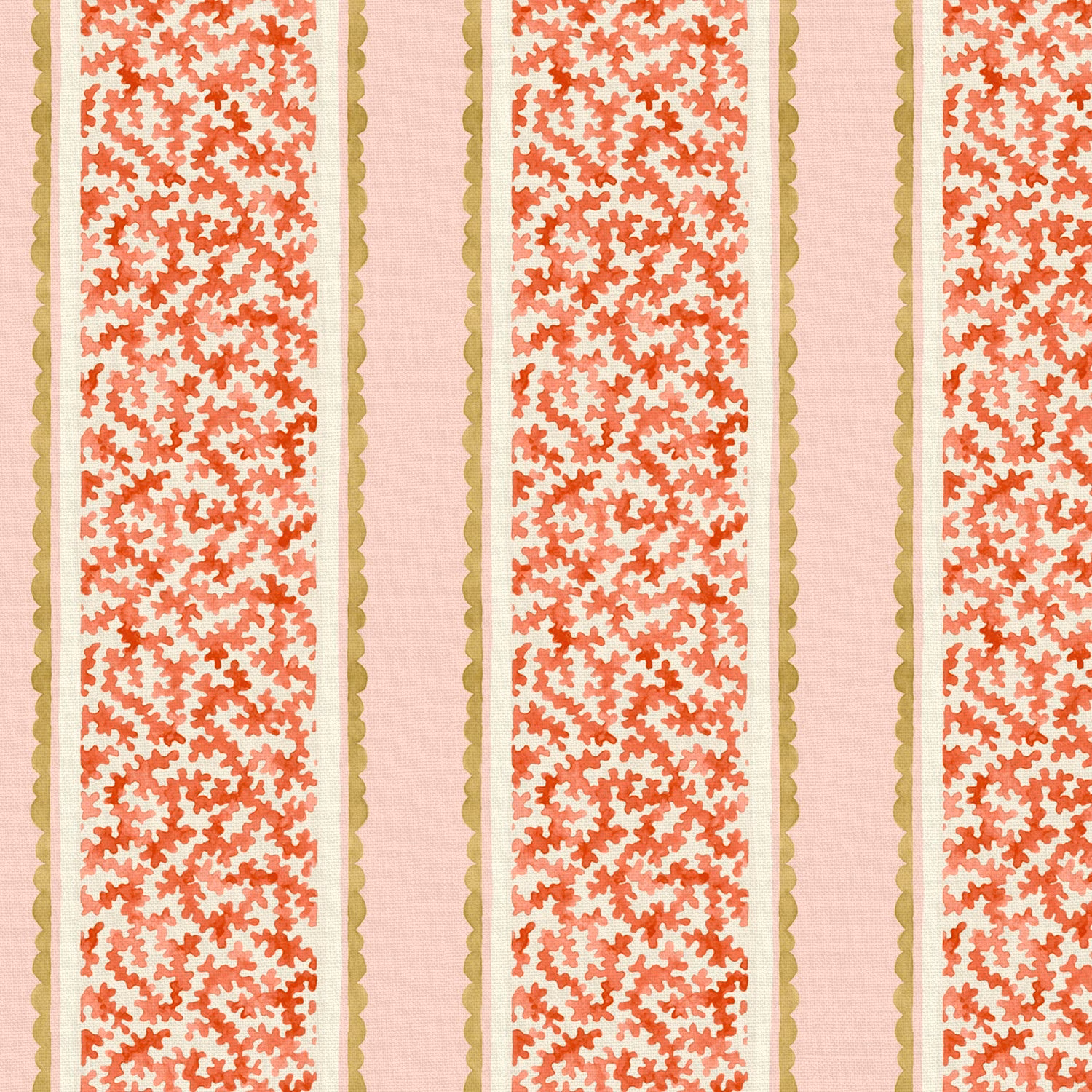 Garden Gate Strawberry Mousse fabric