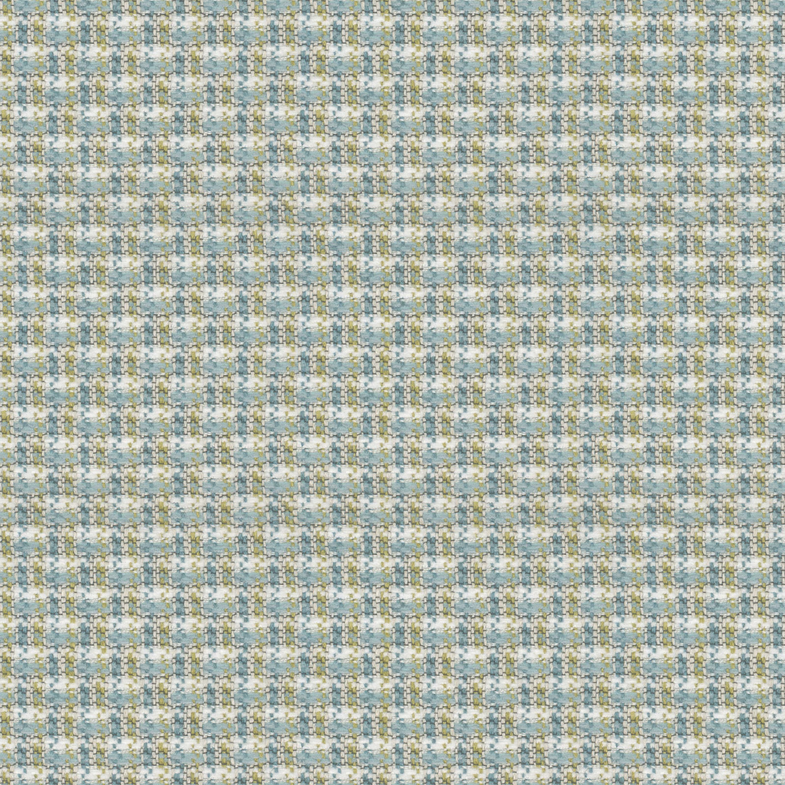 Pale blue woven check with ivory threads and subtle gold flecks