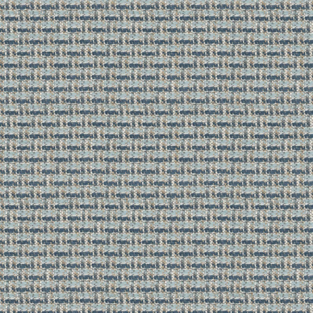 Close-up of Hartland Delft’s blue-grey and lilac small-scale woven check texture