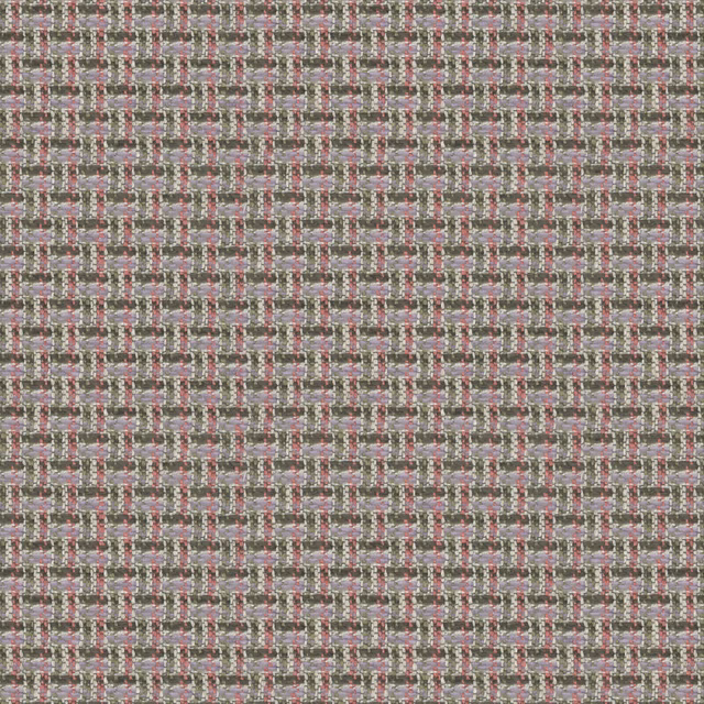 Close-up of Hartland Rosewood's dusty rose and grey woven small check