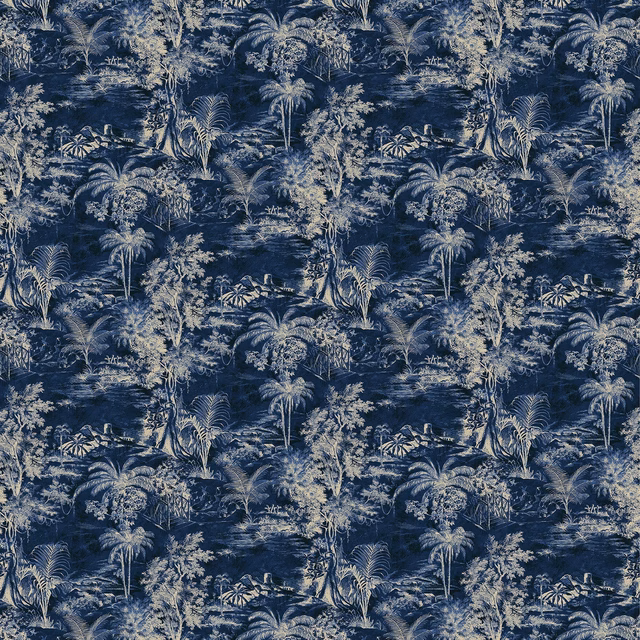 Heat of the Night Indigo fabric