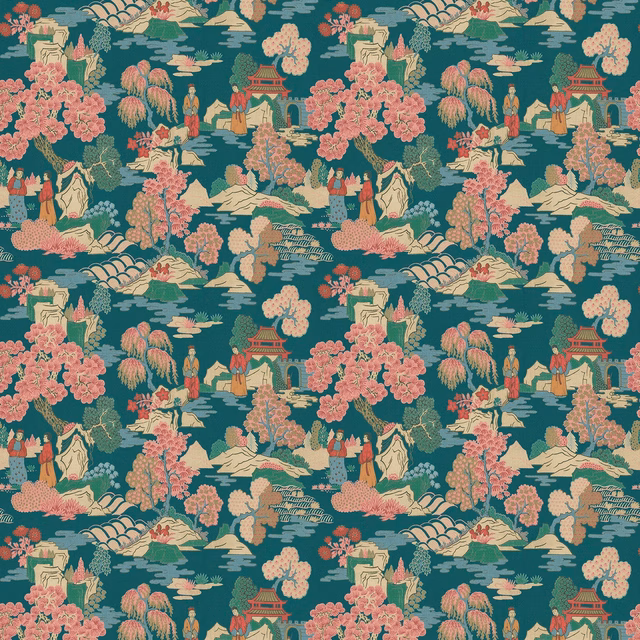Japanese Garden Blossom fabric