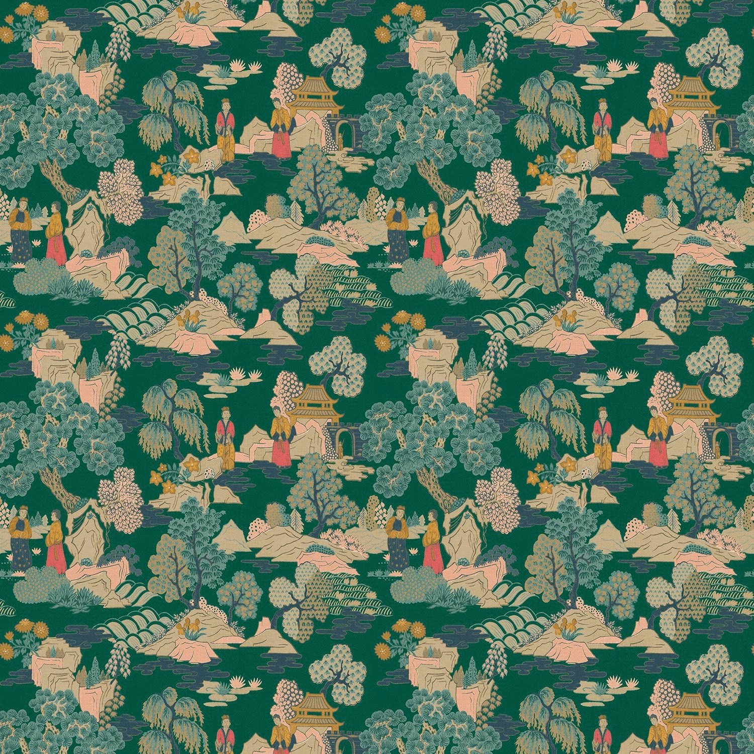 Japanese Garden Jade fabric
