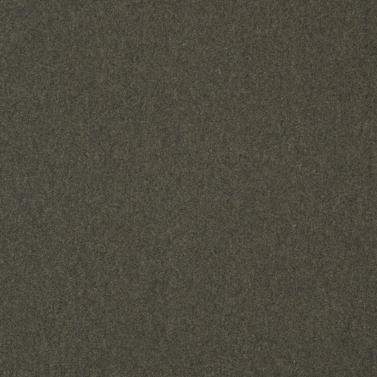 Deep olive-brown plain wool weave with subtle charcoal and olive tonal flecks