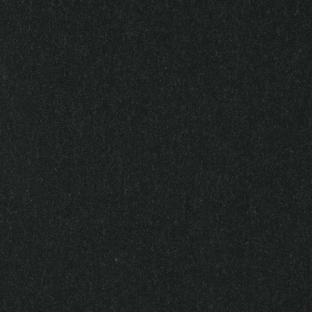 Deep charcoal-black plain wool-blend fabric with a subtly mottled woven texture