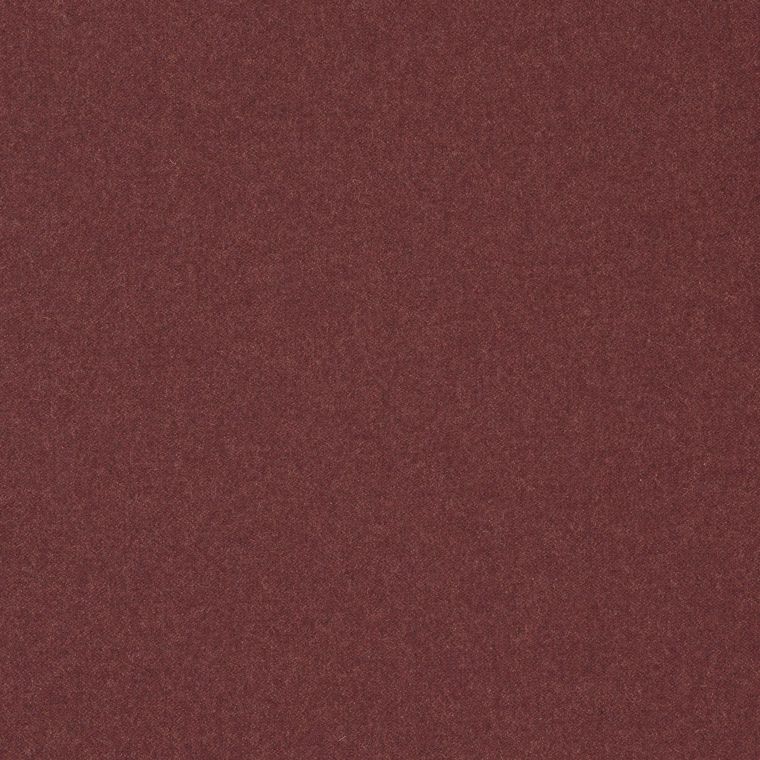 Deep muted carmine-red plain weave with softly mottled woolly texture