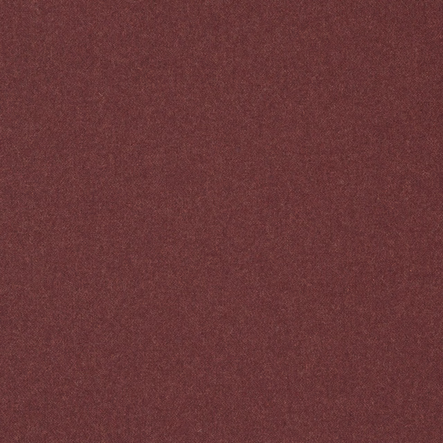 Deep muted carmine-red plain weave with softly mottled woolly texture