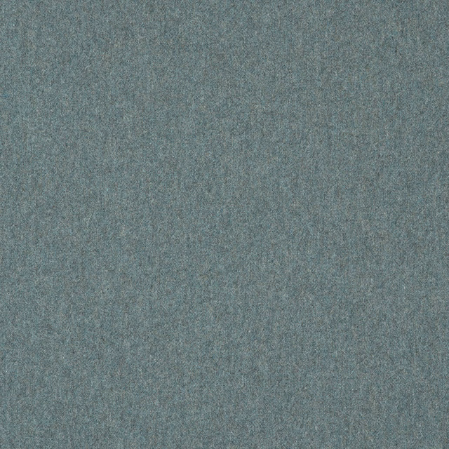 Close-up of muted aqua-teal plain wool weave with fine blue-grey mottling