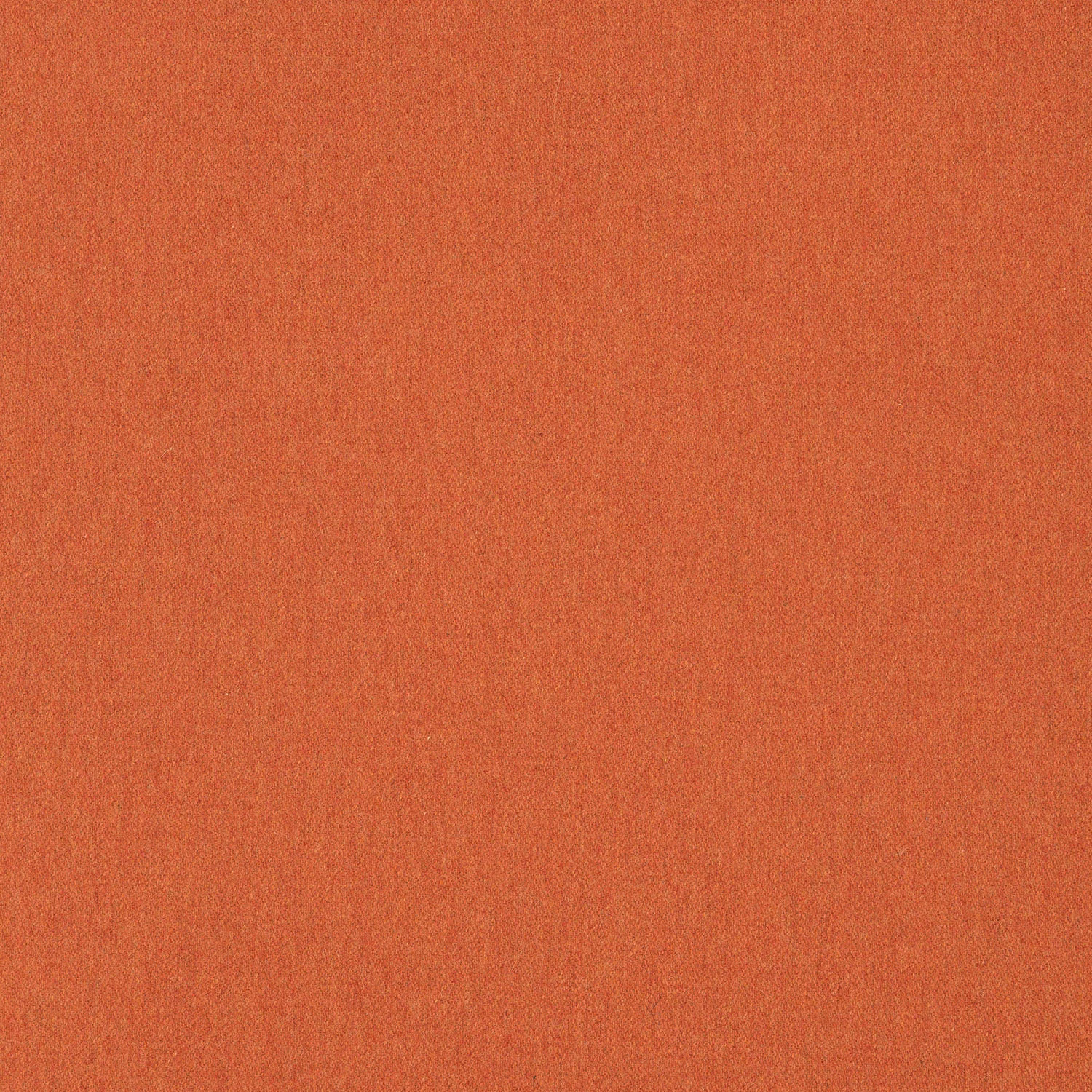 Warm terracotta orange plain wool-blend fabric with a subtle fine woven texture