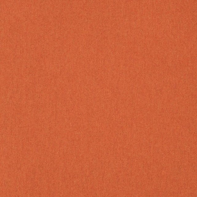 Warm terracotta orange plain wool-blend fabric with a subtle fine woven texture