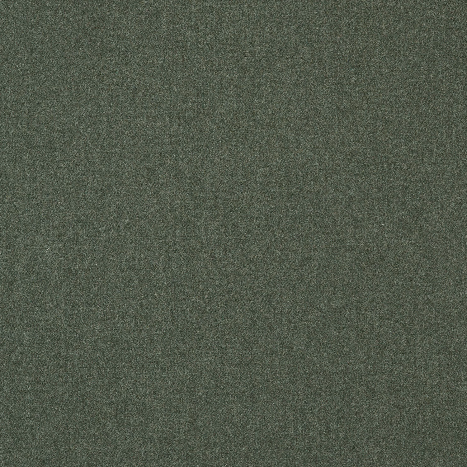 Close-up of muted pine-green plain weave with softly mottled wool texture