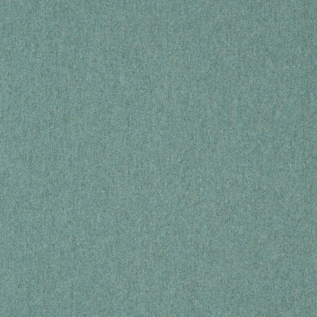 Muted aqua-green plain wool weave with fine flecked texture and subtle vertical tonal variation