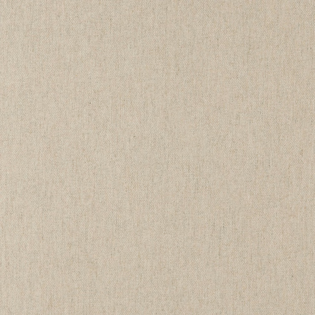 Warm shortbread cream wool-blend fabric with a fine, subtly slubby plain weave