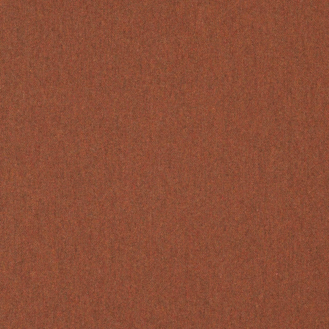 Warm sienna terracotta plain wool weave with subtle vertical tonal texture
