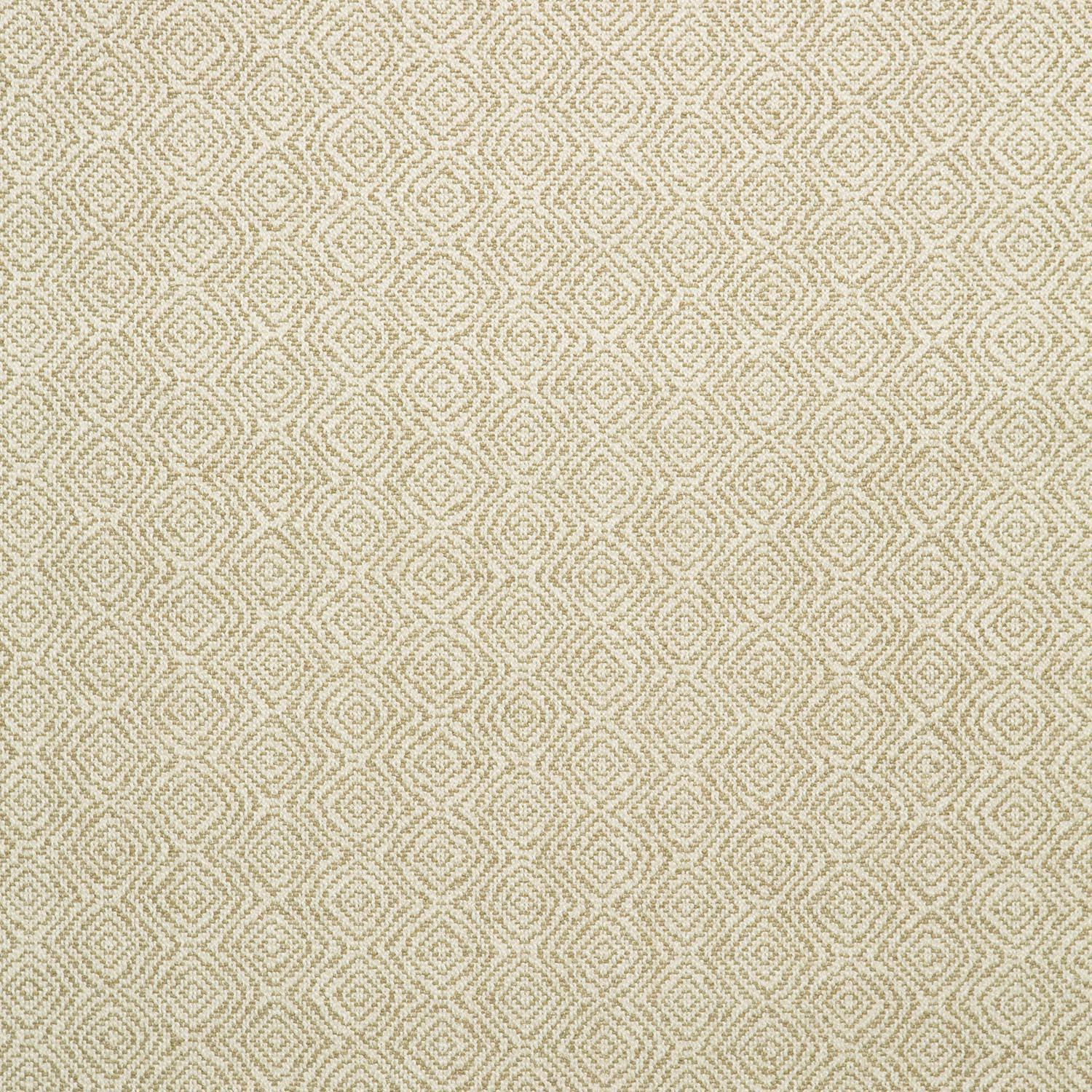 Flaxen cream woven upholstery with repeating small diamond maze motifs