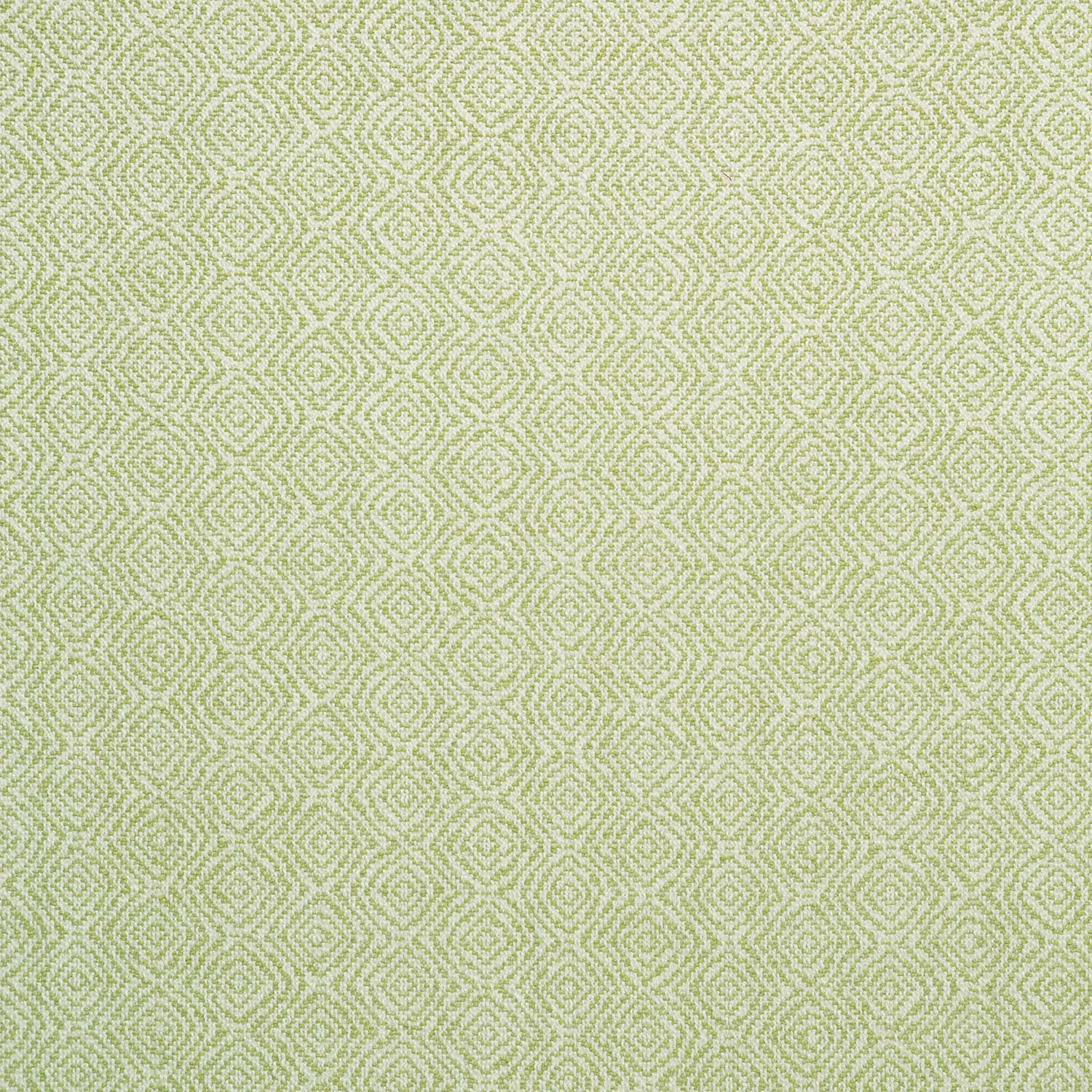 Pale mint and cream woven fabric with small repeating geometric diamond motifs