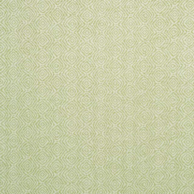 Pale mint and cream woven fabric with small repeating geometric diamond motifs