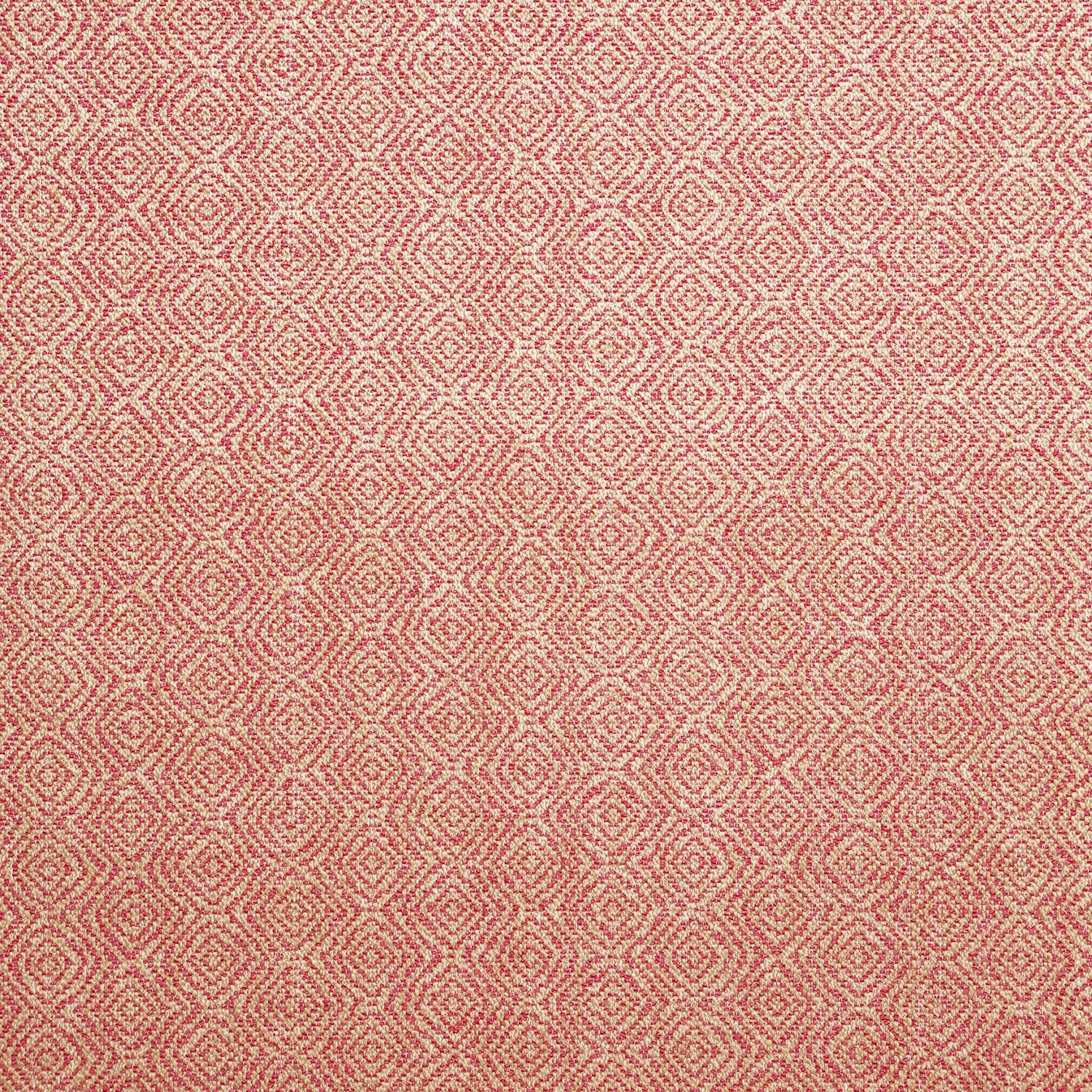 Scarlet and cream small-scale diamond weave with a softly textured upholstery surface
