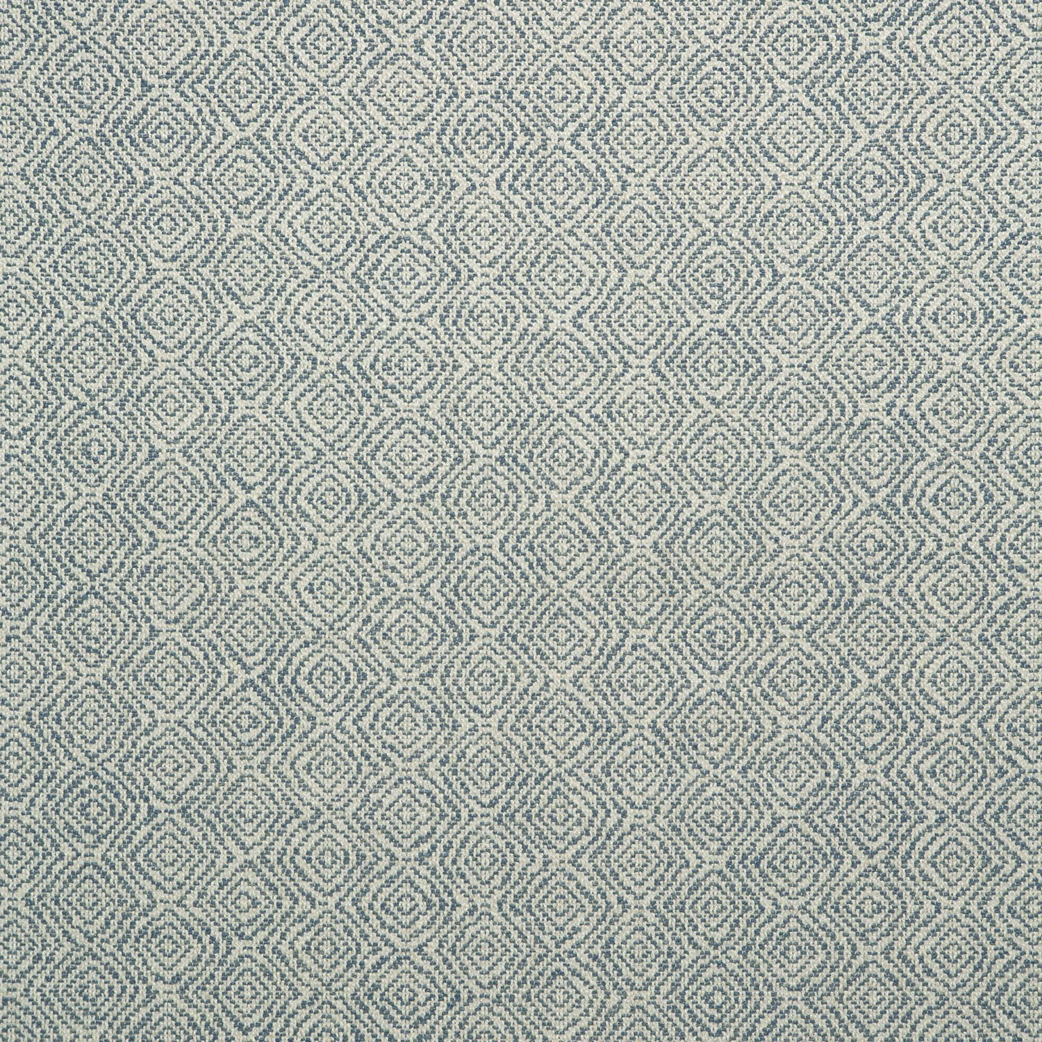 Muted Venetian blue woven diamonds with a pale, softly flecked ground