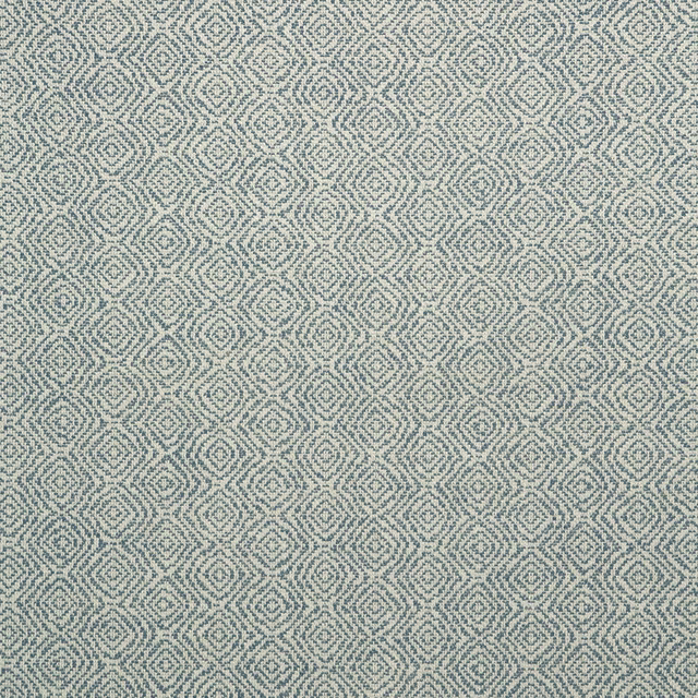 Muted Venetian blue woven diamonds with a pale, softly flecked ground