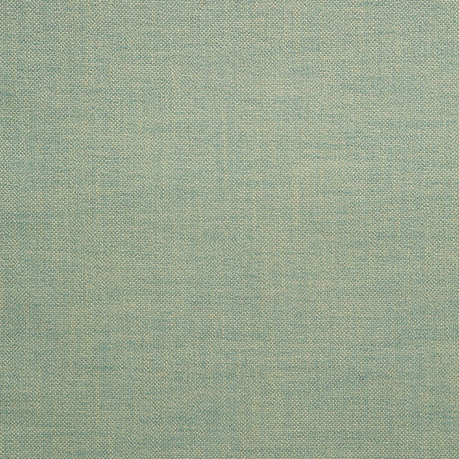Close-up of muted peacock aqua fabric with a fine crosshatched woven texture