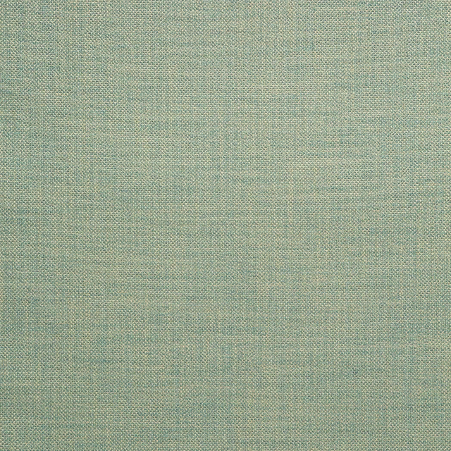 Close-up of muted peacock aqua fabric with a fine crosshatched woven texture