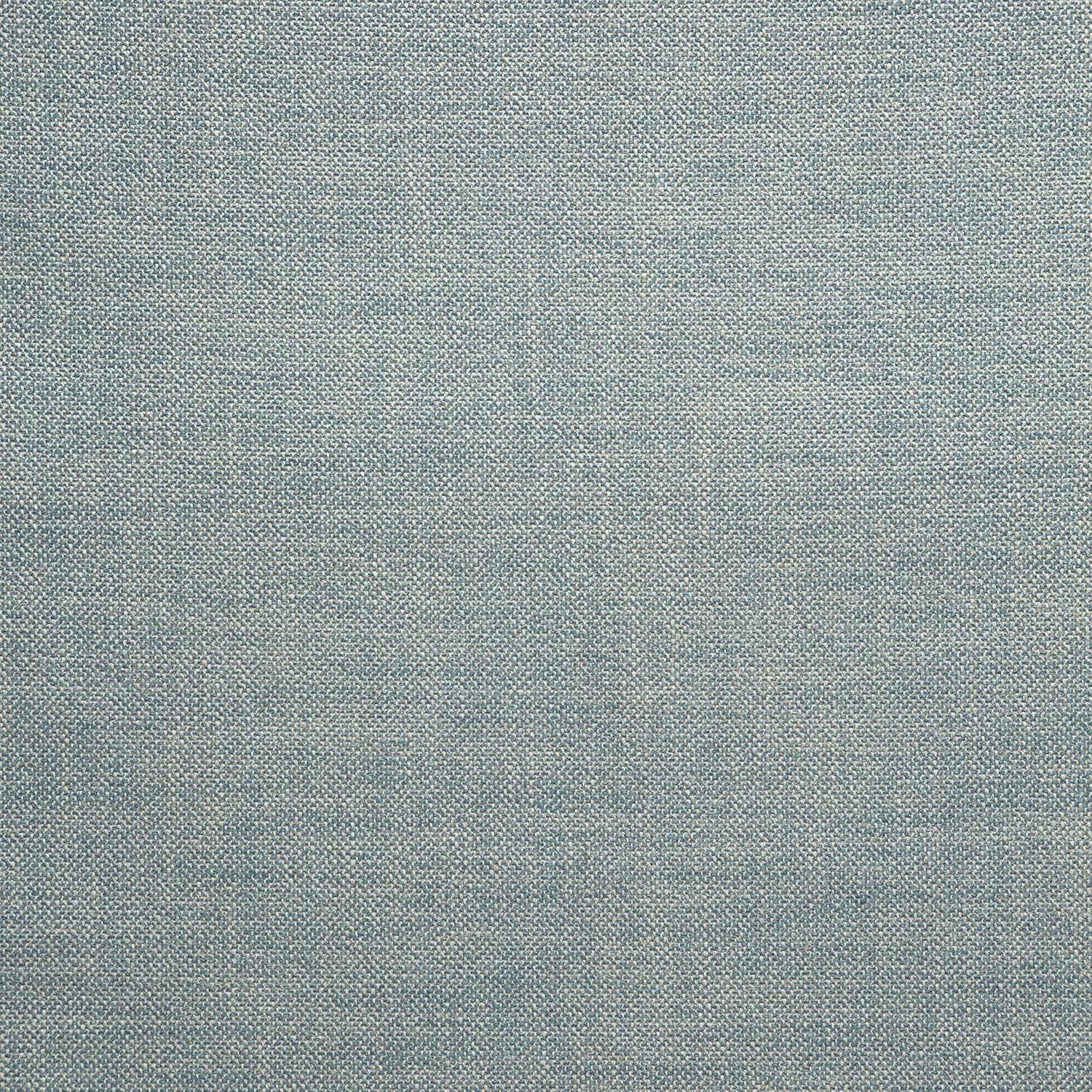Close-up of muted Venetian blue plain fabric with fine pale crosswoven texture