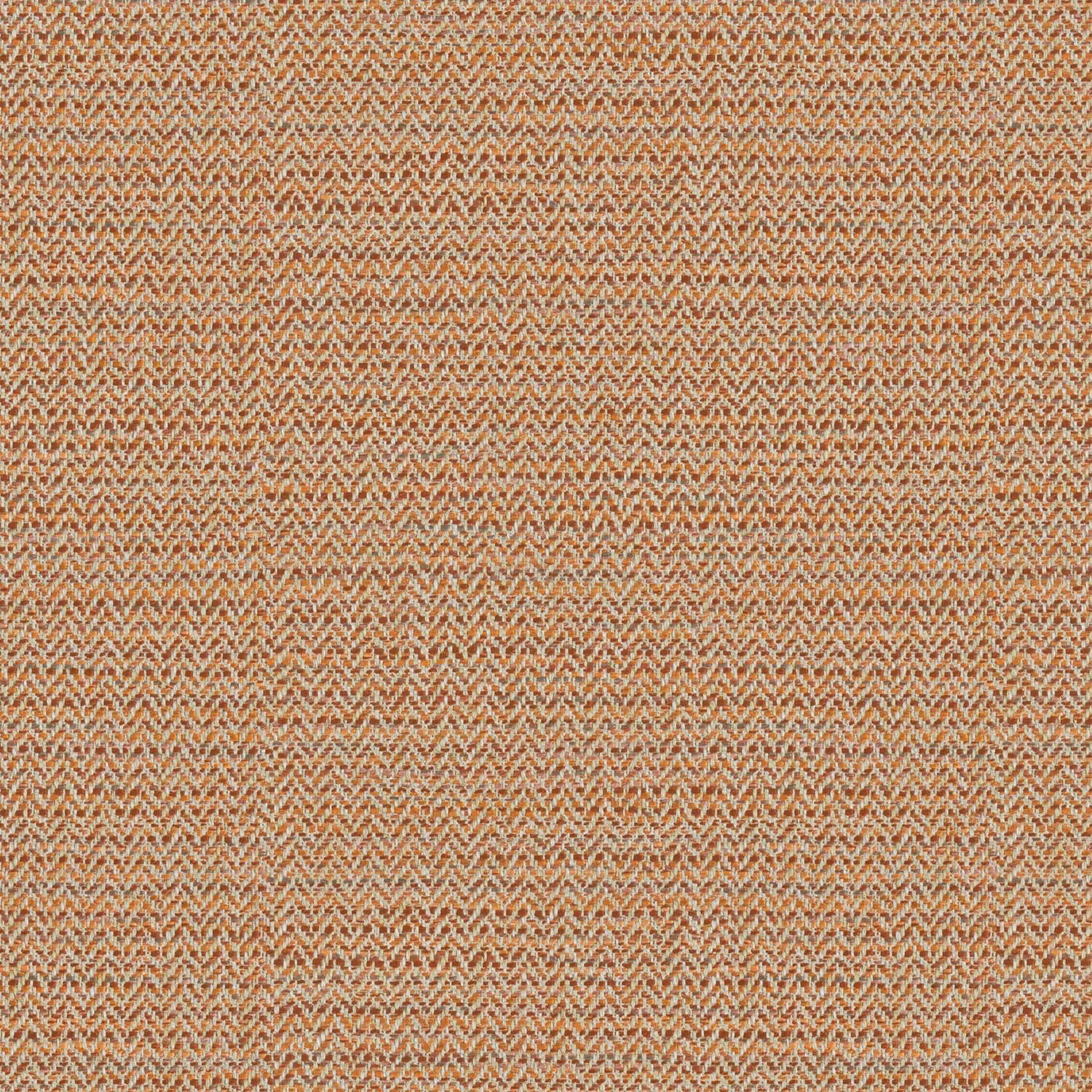 Burnt orange and beige small-scale herringbone weave with softly flecked texture