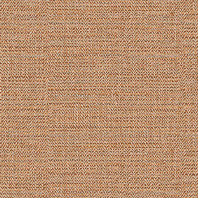 Burnt orange and beige small-scale herringbone weave with softly flecked texture