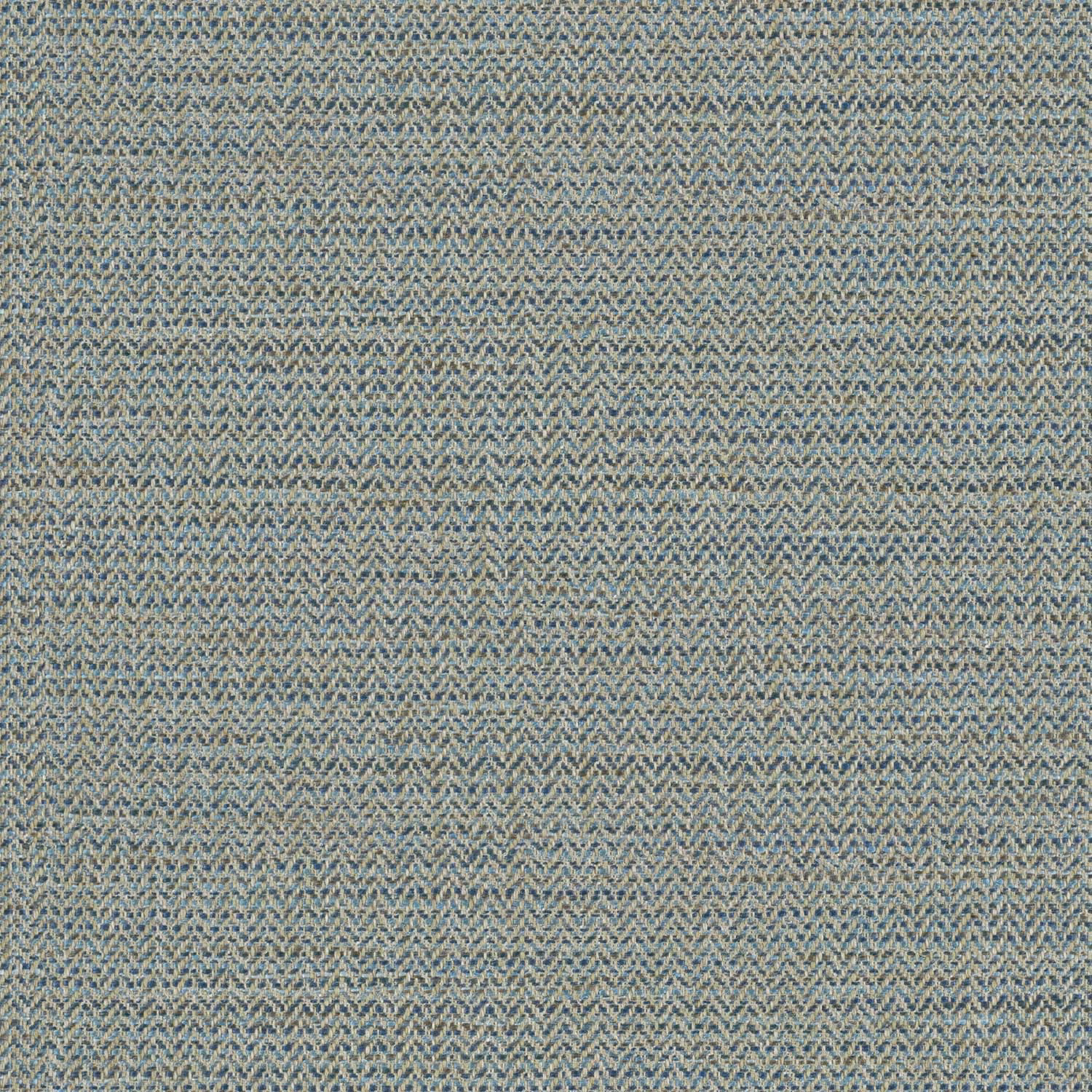 Muted denim-blue herringbone weave with fine lilac and grey flecks