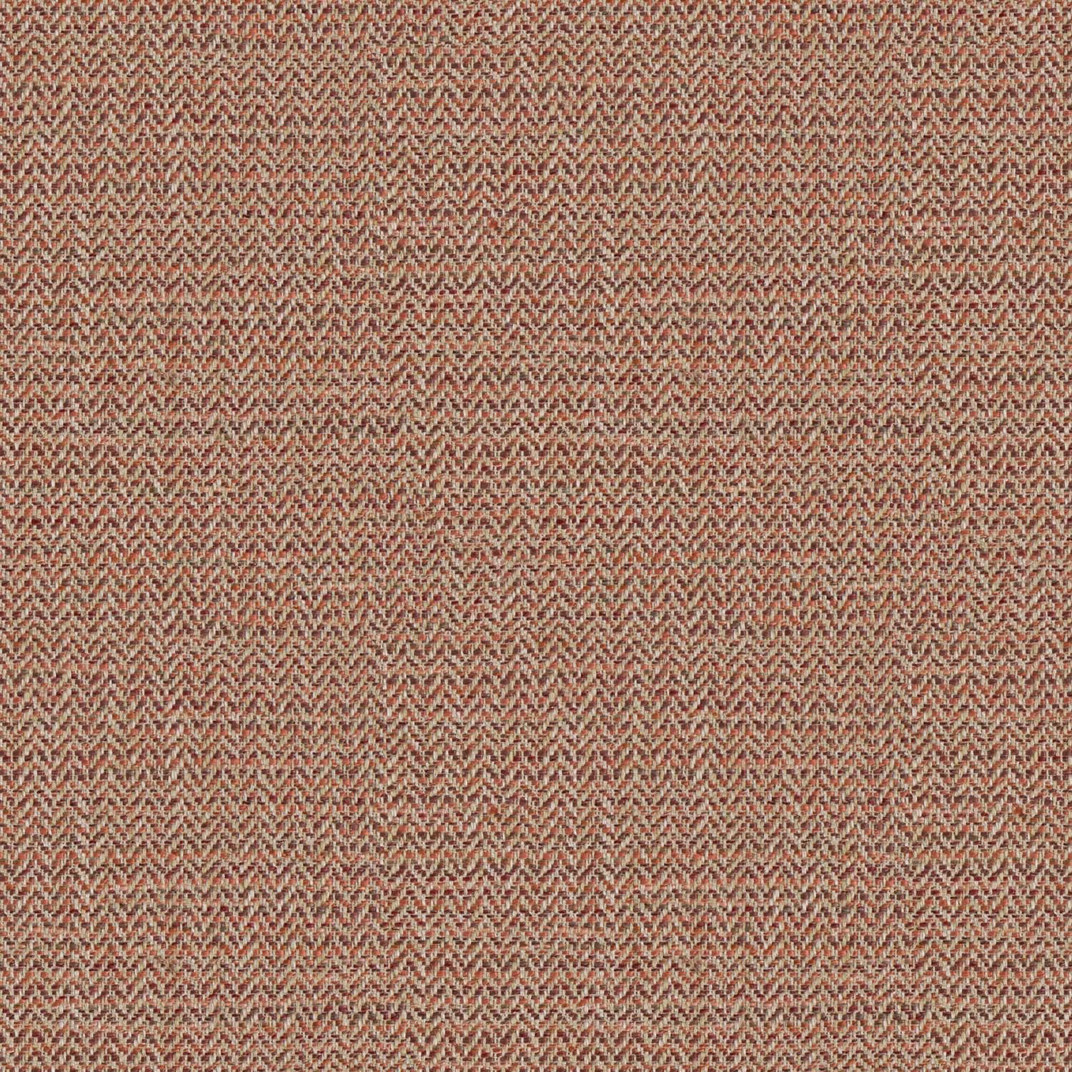 Warm ember red and taupe herringbone weave with a finely textured surface