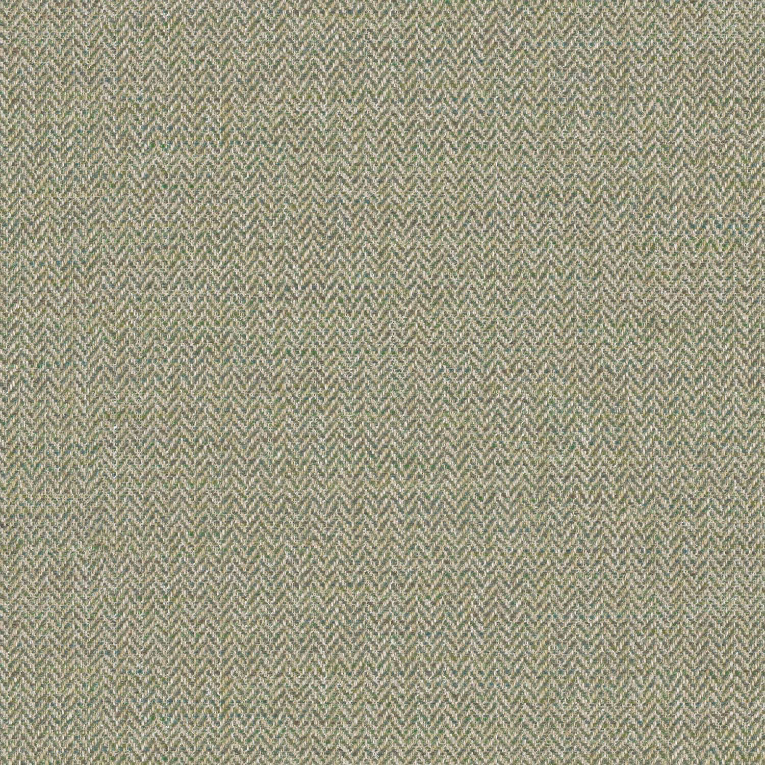Muted fern-green herringbone weave with pale zigzag highlights and softly textured surface