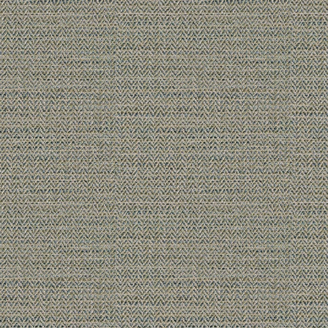 Close-up of cool grey-green small herringbone weave with subtle taupe threads