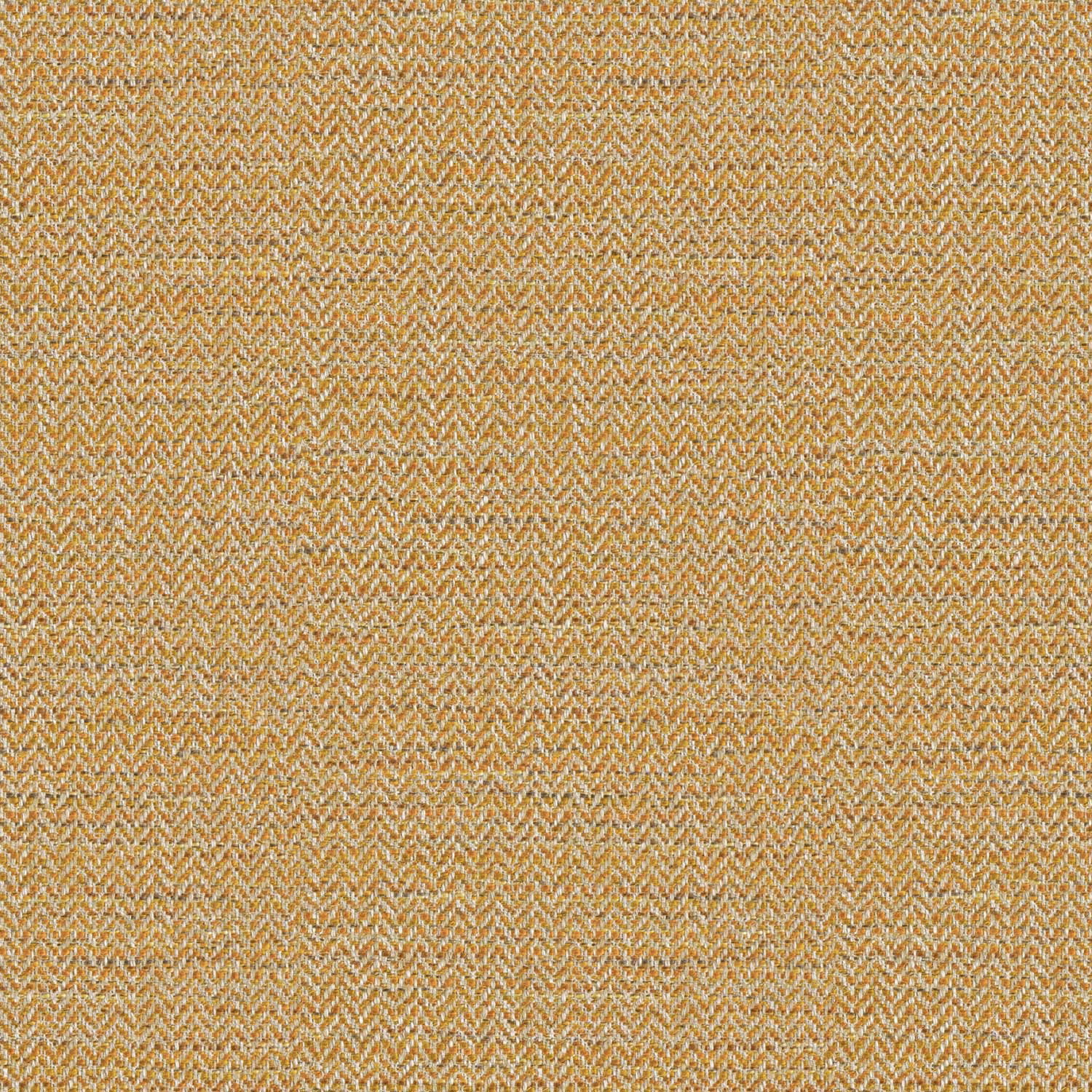 Warm marigold and cream herringbone upholstery weave with fine tactile texture