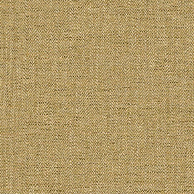 Warm saffron-gold woven upholstery fabric with a fine herringbone texture