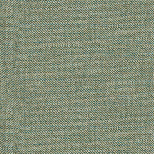 Muted seagrass aqua-green herringbone weave with fine sandy flecks and textured surface