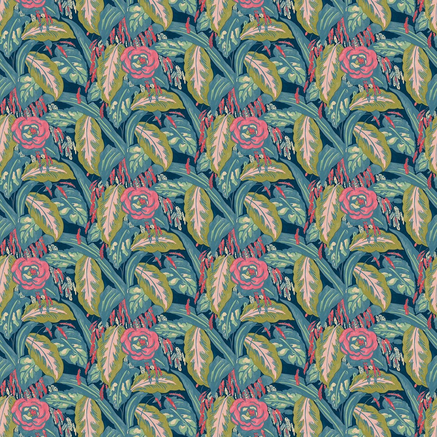 Les Fauves Cerulean fabric