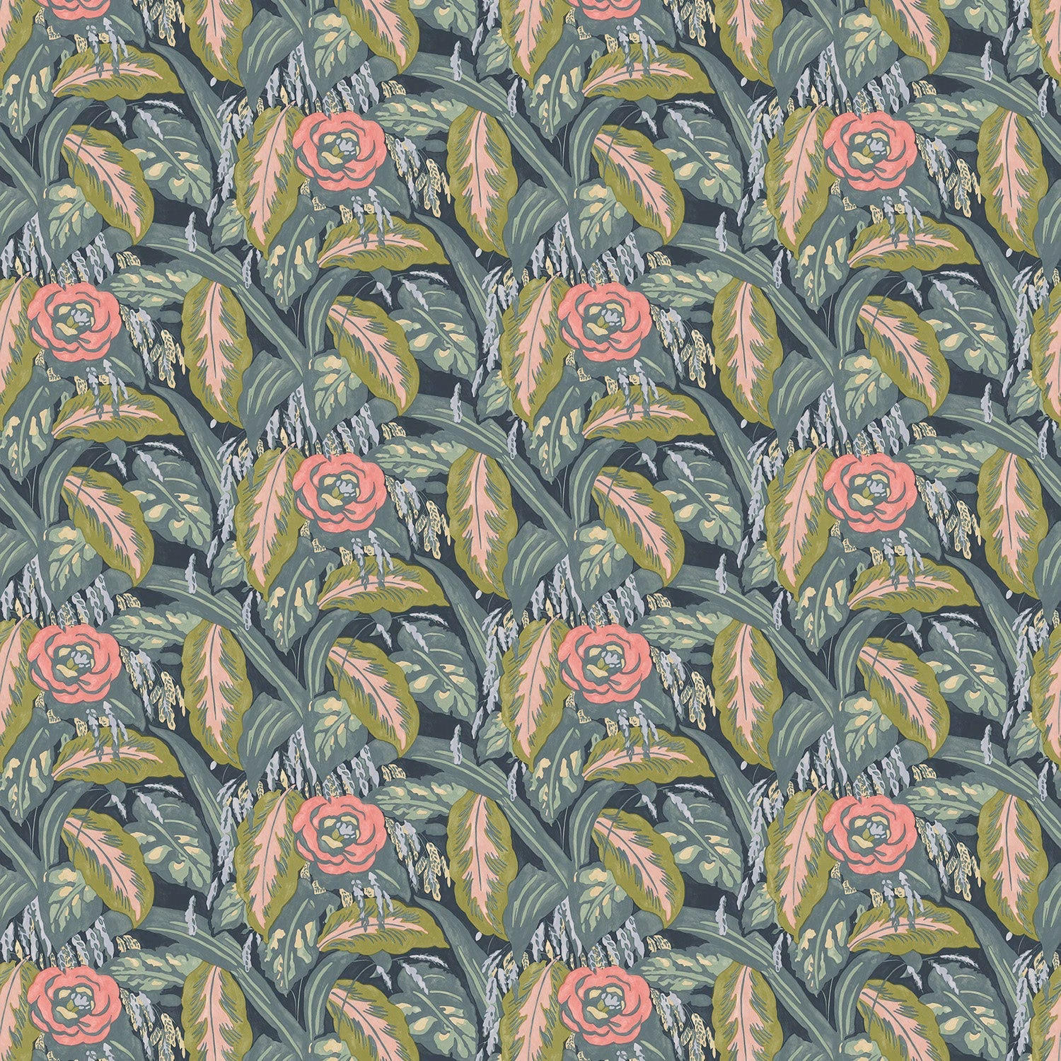 Les Fauves Charcoal fabric