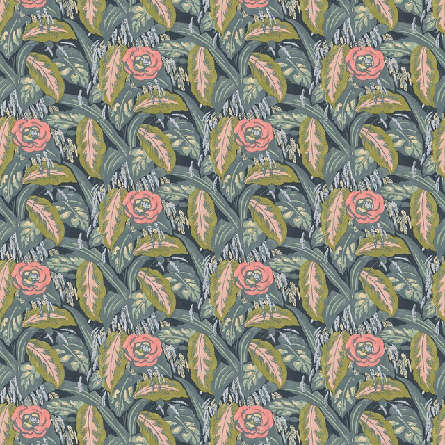 Les Fauves Charcoal fabric