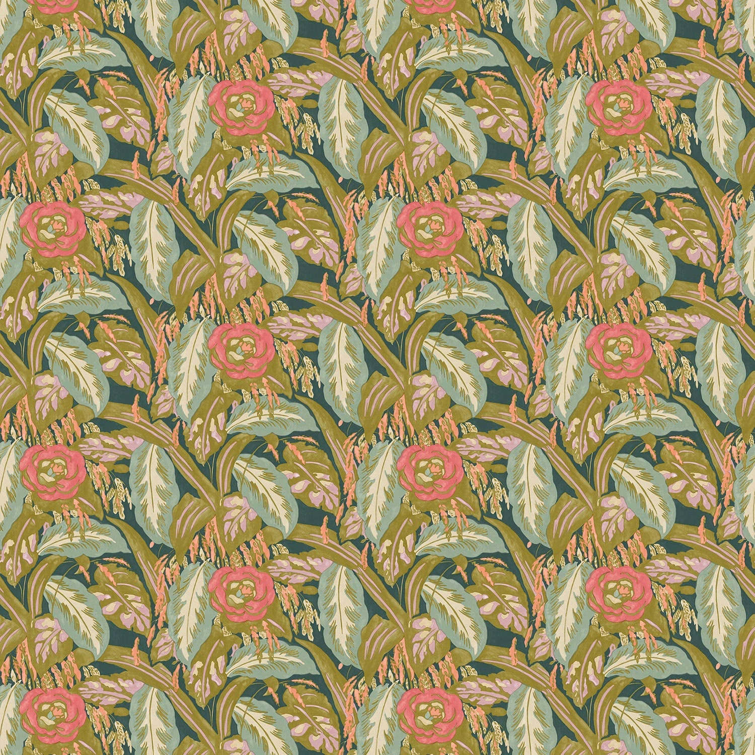 Les Fauves Olive fabric