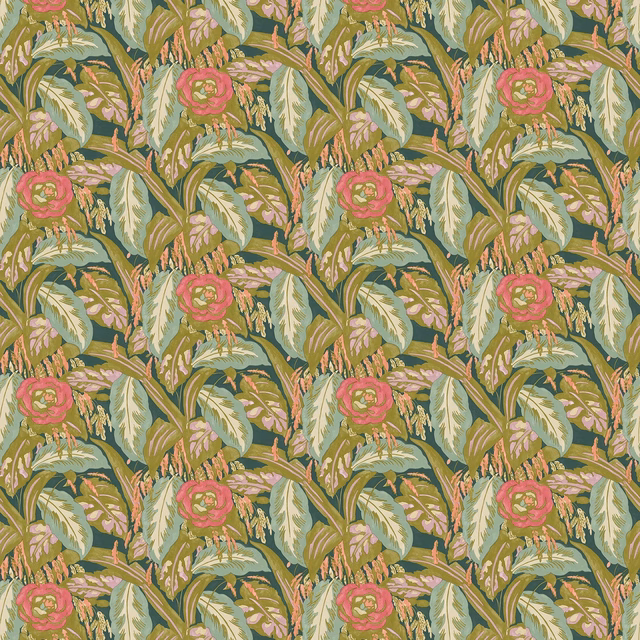 Les Fauves Olive fabric