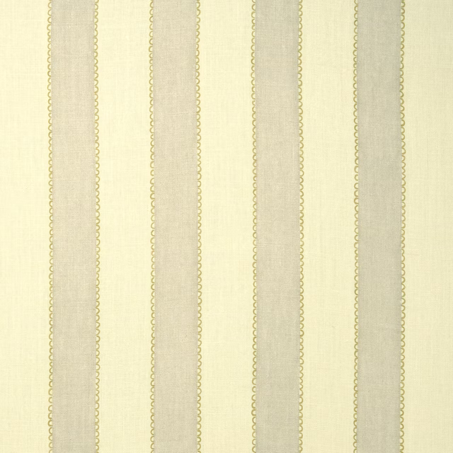 Pale cream linen stripe fabric with narrow warm beige vertical bands