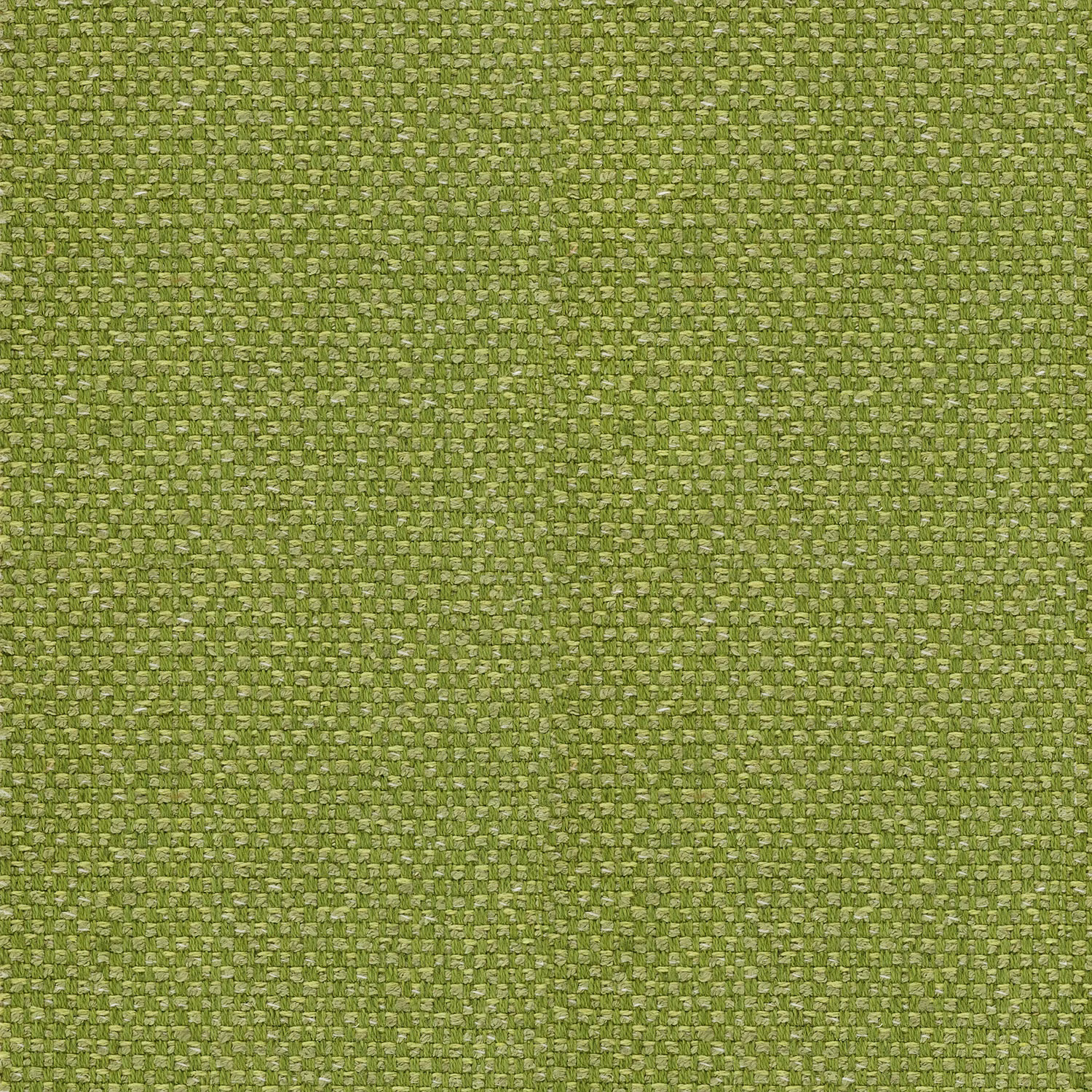 Close-up of apple green woven upholstery fabric with a textured semi-plain surface